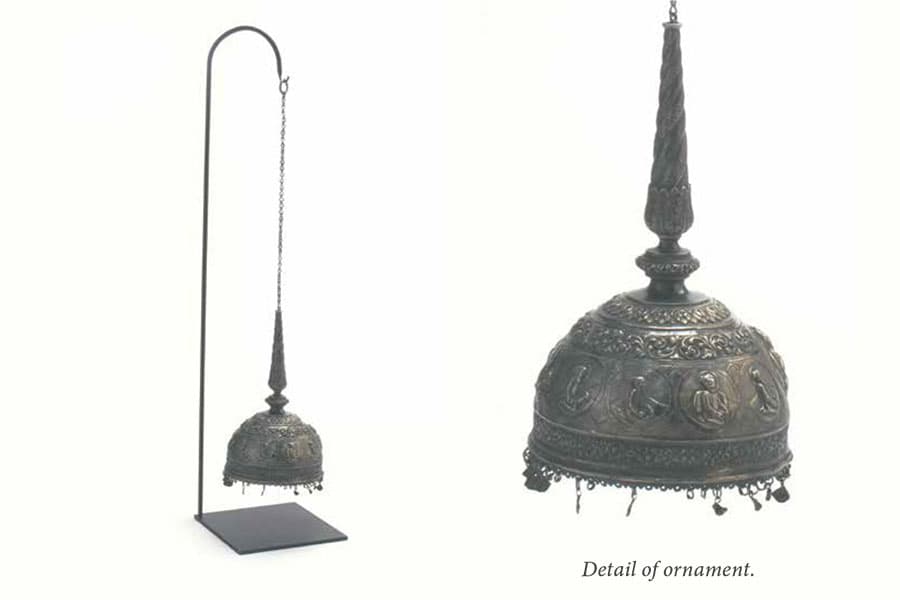 <p style="text-align: justify;"><strong><a href="/stories-landing/stories/the-singapore-story-through-60-objects/community-and-faith/hanging-ornament/story"><strong>Hanging ornament, Punjab, North India, 19th century.</strong><br>
Collection of Asian Civilisations Museum.</a></strong>