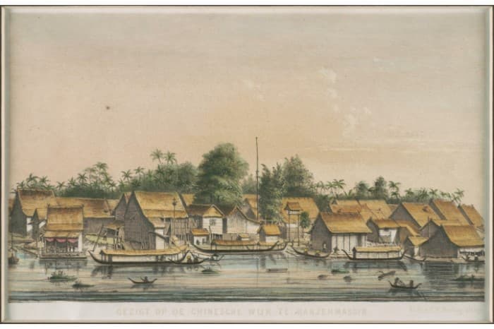 <a href="/assets/2c99c374-6cfa-408b-a575-63d8251117b4/Banjarmasin Print.jpg">Print entitled &lsquo;Gezigt Op de Chinesche Wijk te Banjermasin&rsquo; (&lsquo;View of the Chinese Quarter in Banjarmasin&rsquo;)</a>