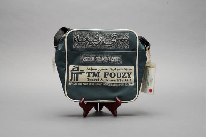 <strong>TM Fouzy travel bags c. 1990s&nbsp;</strong><br>
<em>On loan from Haji Arif Zahari</em>&nbsp;