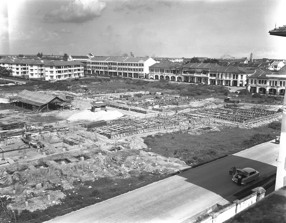 Aeriel View of Construction of Block 1, Kandang Kerbau Hospital