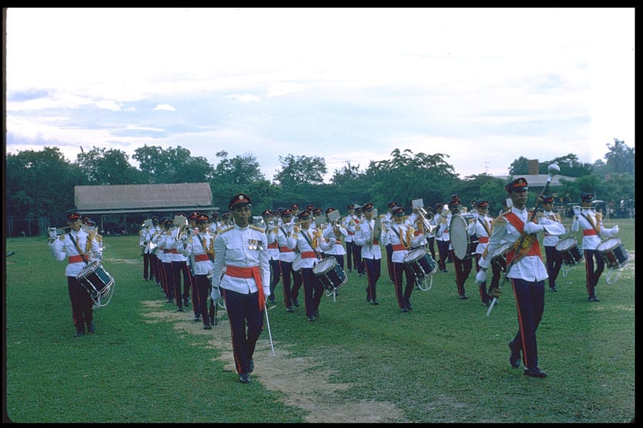 <strong>Photograph of the National Day Parade held at Paya Lebar in 1975<br>
</strong>Reproduction<br>
9 August 1975<br>
Ministry of Information and the Arts Collection<br>
Courtesy of the National Archives of Singapore