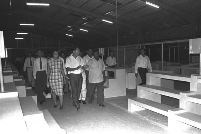 <strong>Touring the new Geylang Serai Market, 1964</strong><br>
<em>Ministry of Information and the Arts Collection, courtesy of National Archives of Singapore</em>