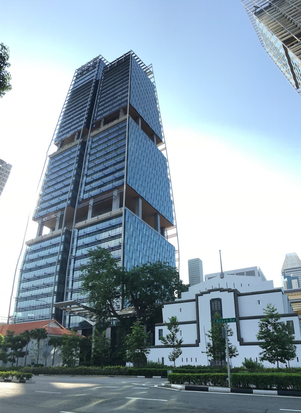 The South Beach is a development comprising four conserved historical buildings—Former Beach Road Camp Blocks 1, 9, 14, and the Non-Commissioned Officers’ (NCO) Club—and two new towers.