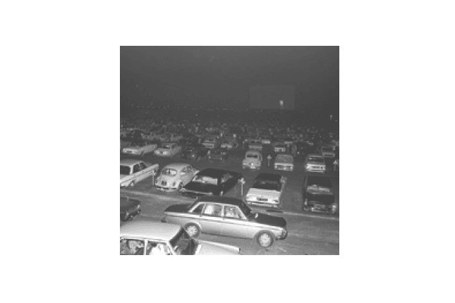 The former Jurong Drive-in Cinema could accommodate some 900 cars and 300 people in the gallery in front of the elevated, tilted screen.