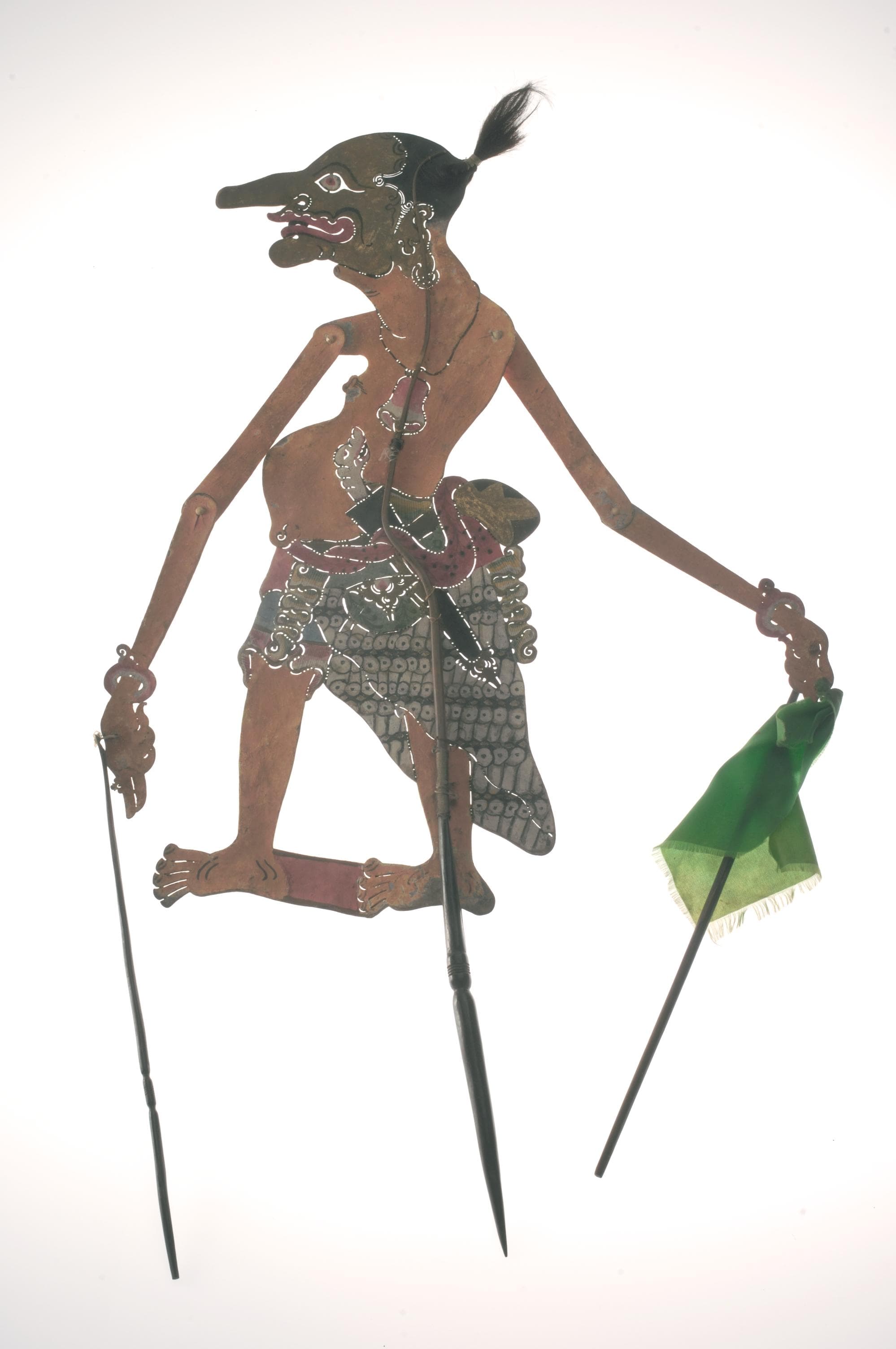 <span><a href="https://www.roots.gov.sg/Collection-Landing/listing/1072242"><strong>Shadow puppet, Petruk</strong></a><br>
<br>
</span>1994-03810<br>
Java, Indonesia<br>
Collection of the Asian Civilisations Museum.