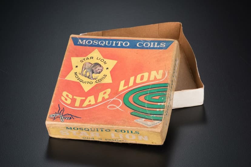 Mosquito coil box, Star Lion brand (made in Singapore)