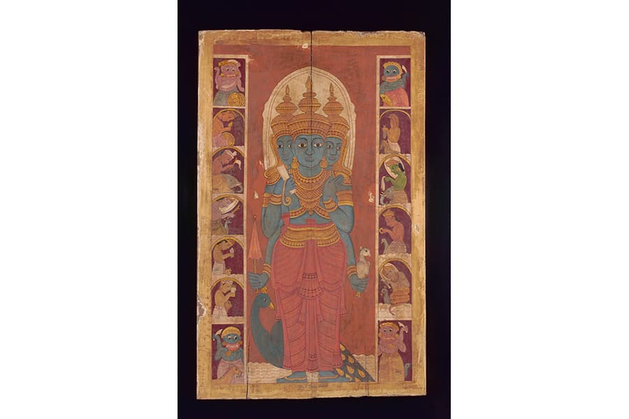 Murugan surrounded by planetary deities
