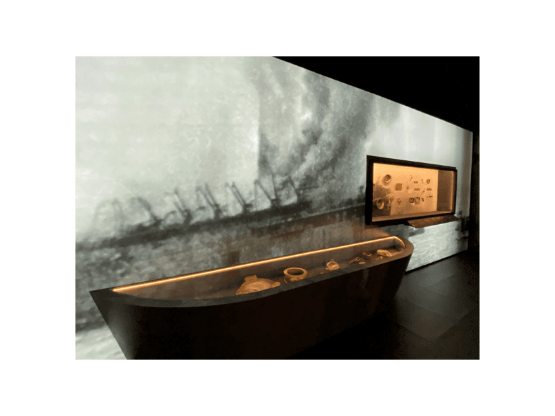 <em>Display of artefacts recovered from Empress of Asia, featured at National Museum of Singapore&rsquo;s special exhibition &ldquo;Dislocations: Memory and Meaning of the Fall of Singapore, 1942&rdquo; in 2022, commemorating the 80th anniversary of Fall of Singapore</em>