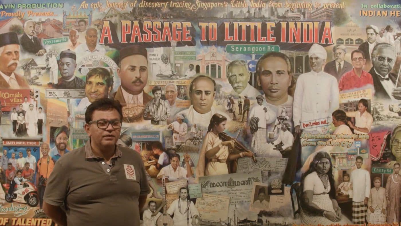 <strong>Passage to Little India</strong><br>
<a href="https://youtu.be/AASrOocs_Bs">Passage to Little India BTS</a><br>
Oil on Canvas/Video<br>
2016<br>
<em>Navin Rawanchaikul</em>