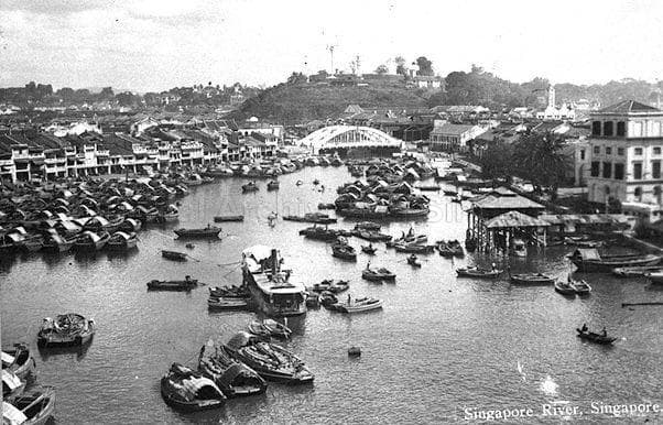 View of Singapore River c1931