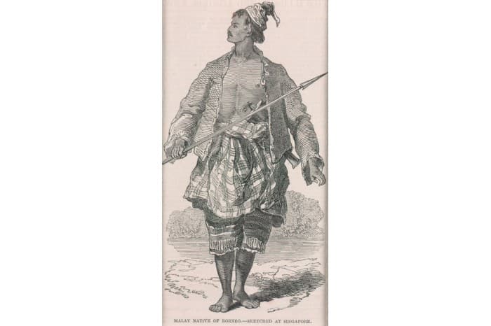 <a href="/assets/fcbb0212-595d-47cf-8f28-f9f62bcc7f69/Print of Borneo Native.jpg">Print entitled &lsquo;Malay native of Borneo, sketched at Singapore&rsquo;</a>