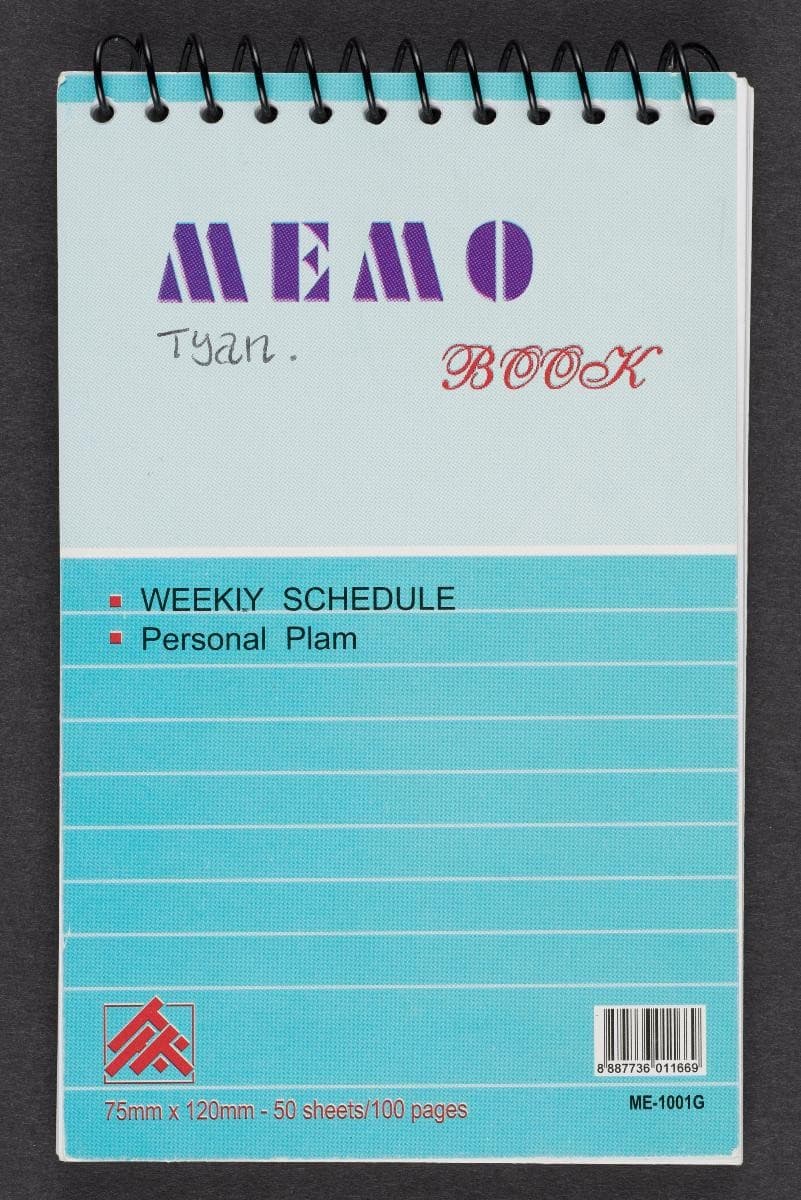 Notebook used to record temperature readings during the SARS period