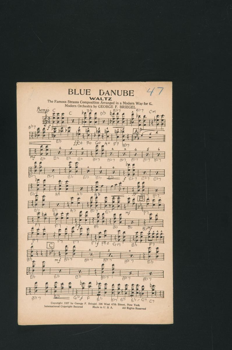 ‘Blue Danube’ music score