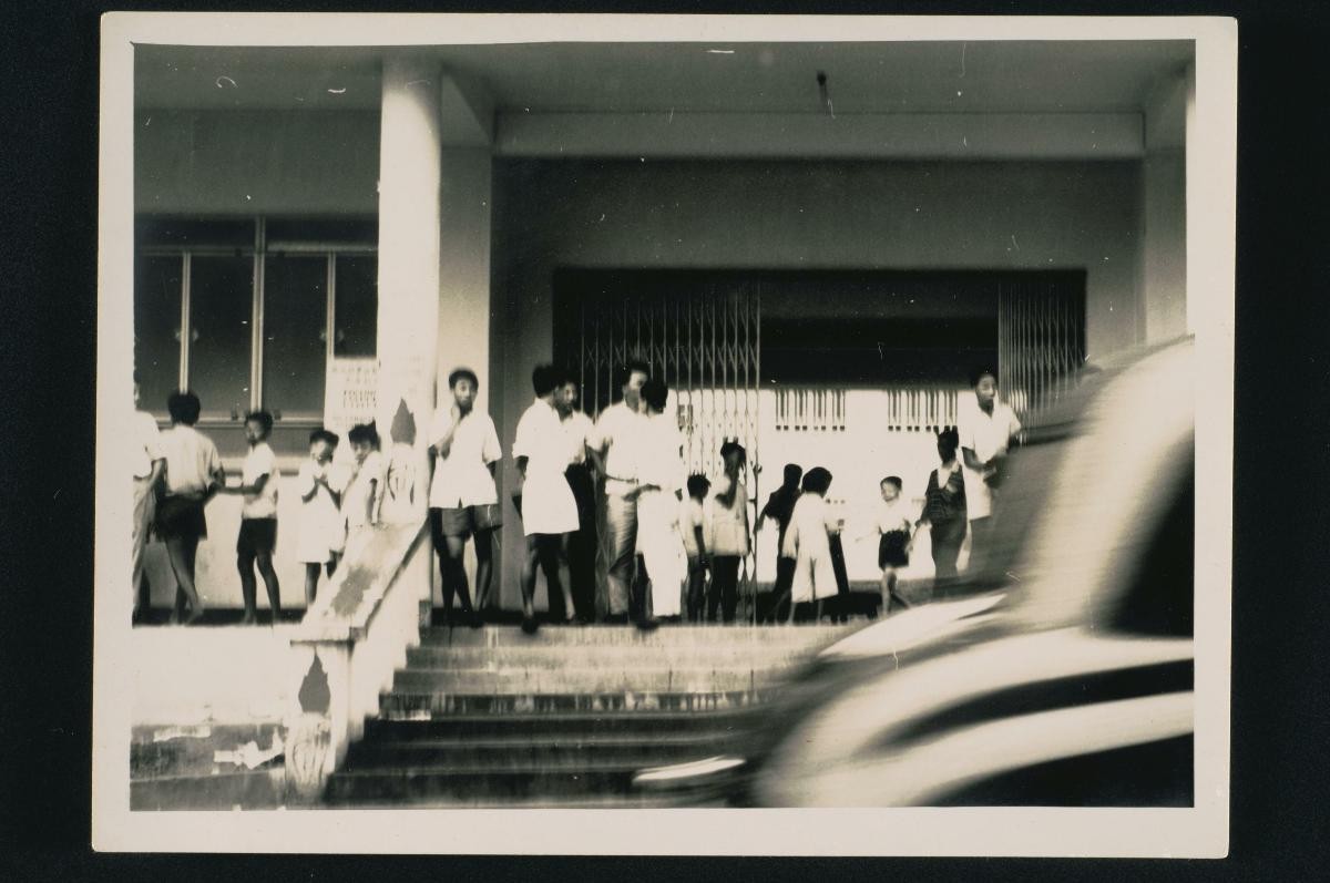 A scene at a polling station