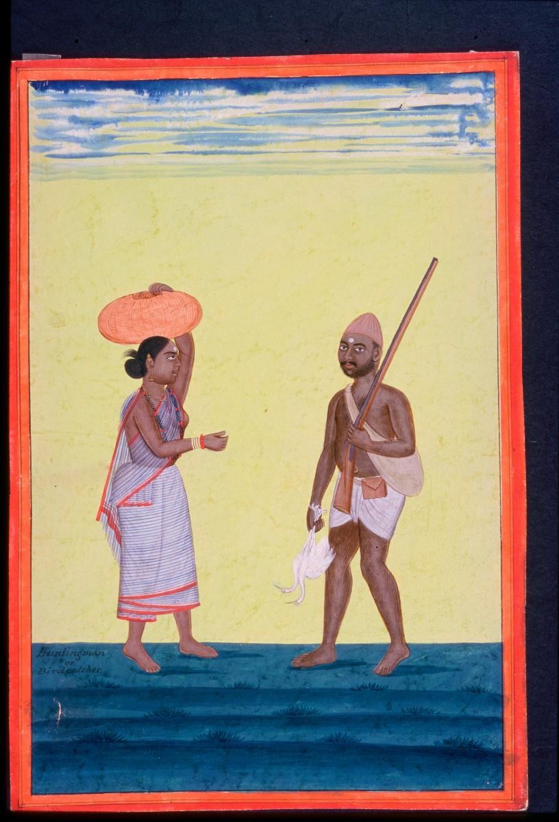 Hindoo costumes, Hunting man or bird catcher