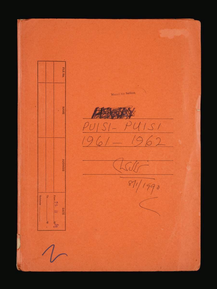Folder containing Masuri S.N. poems titled "Puisi-puisi 1961-1962"