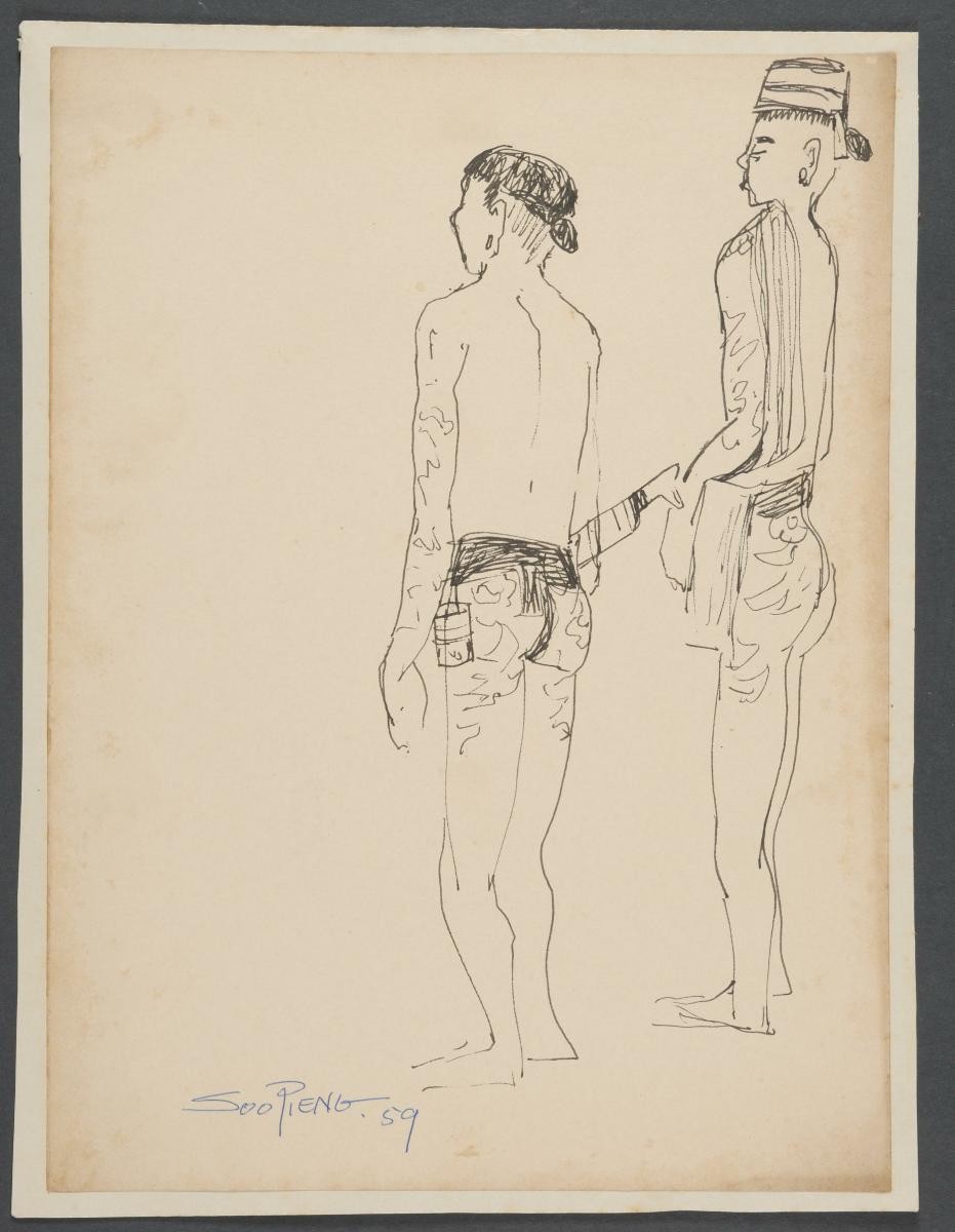 Untitled (Two Dayak Men with Tattoos)