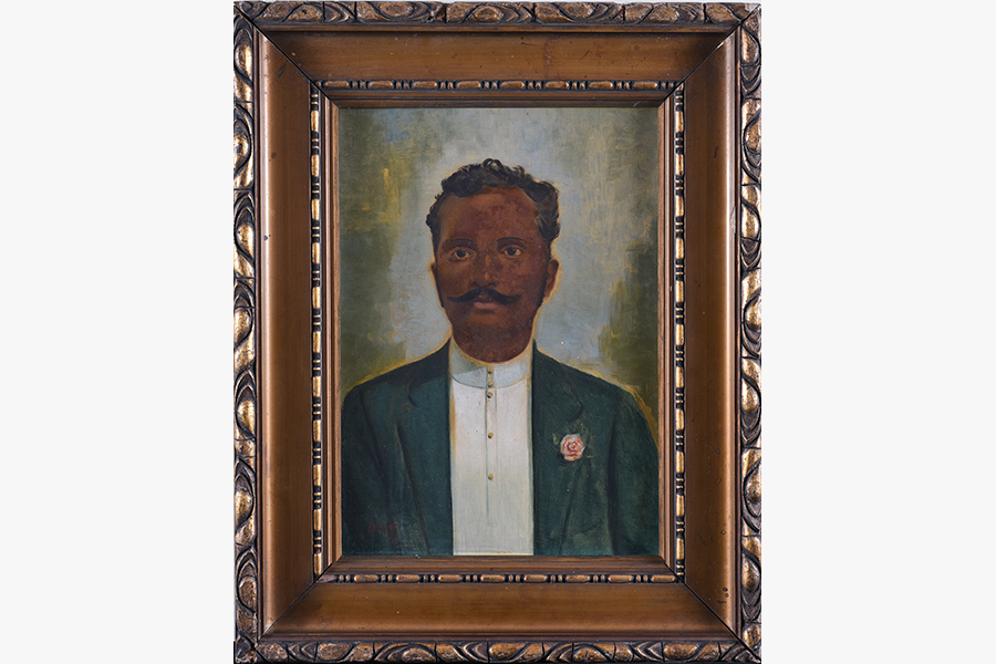 <a href="/assets/efe94a23-b7fc-4dd5-8fba-51ff93d8065c/5-campbell-road-2-2-dsc9139.jpg"><strong>A portrait of Gnanapragasam Pillai</strong></a><br>
Early 20th century, Singapore<br>
Oil paint on Wood<br>
<em>Gift of the family of Gnanapragasam Pillai, Collection of Indian Heritage Centre</em>