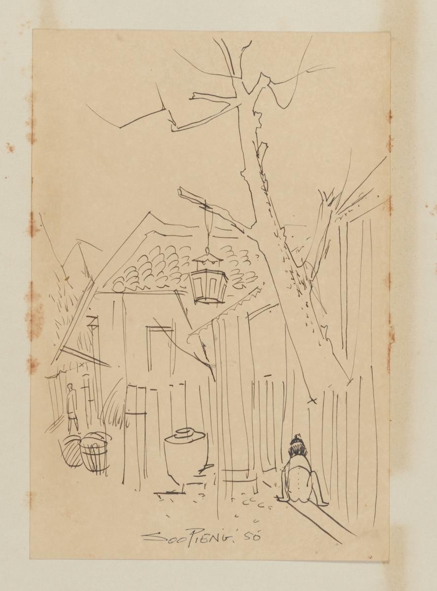 Untitled (At The Backyard with Tree and Lantern)