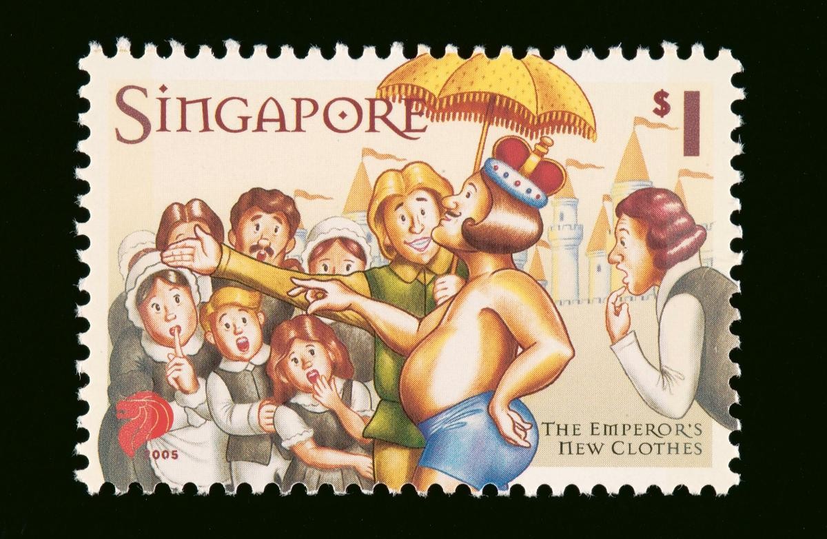 A stamp commemorating the 200th anniversary celebration of Hans Christian Andersen