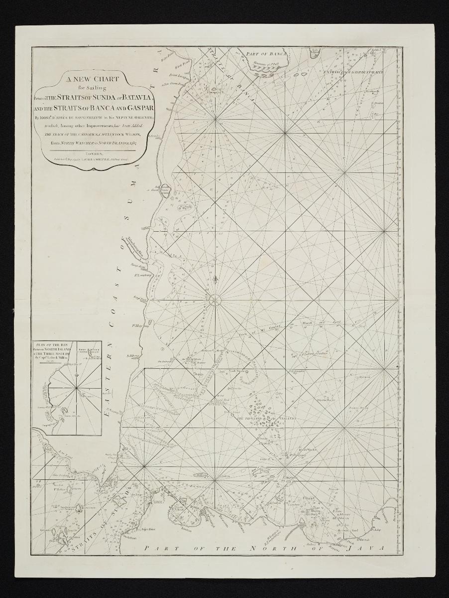 Laurie & Whittle's New Chart for Sailing between the Straits of Sunda or Batavia and the Straits of Banca and Gaspar