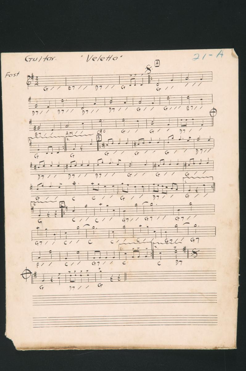 ‘Veletta’ music score