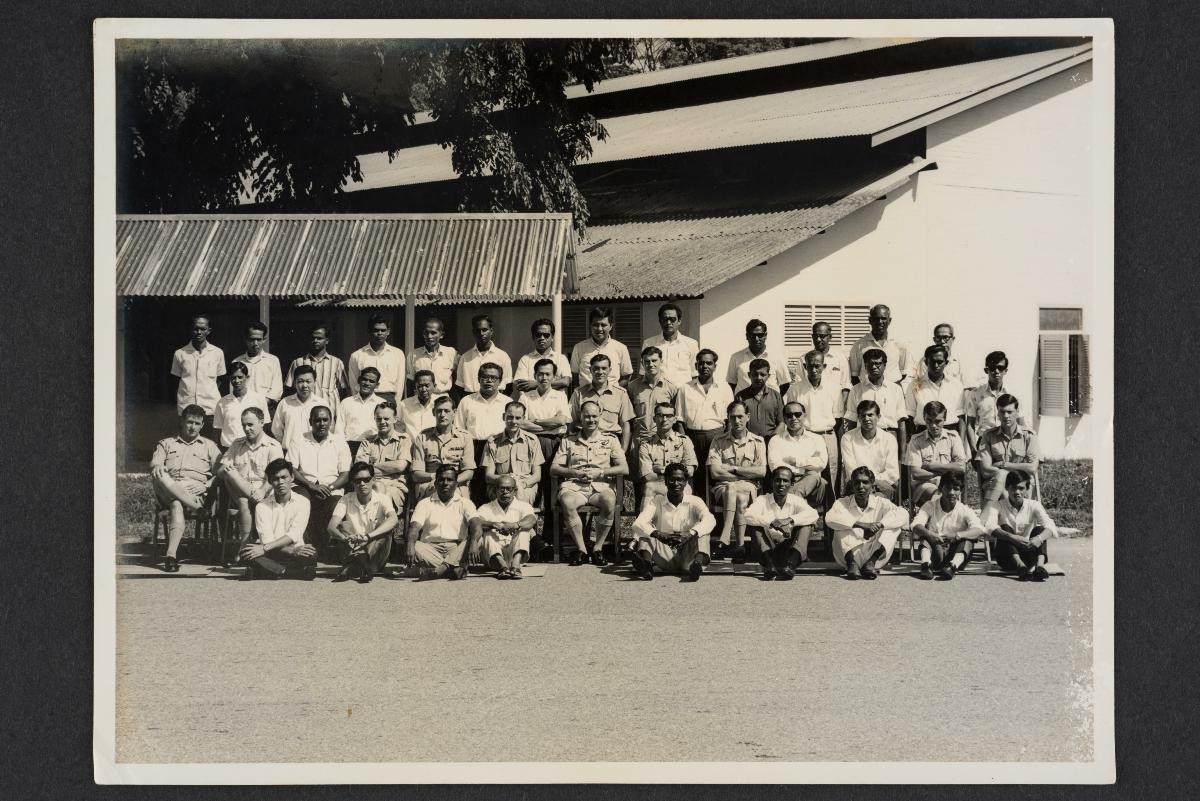 S Gopalakrishnan with the employees of the Far East Air Force (inside the grounds)