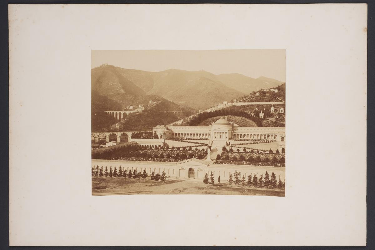View of a cemetery, possibly in Naples