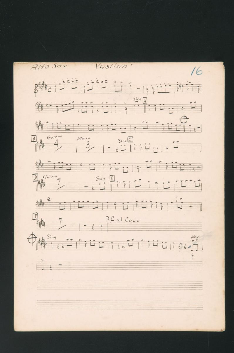 ‘Vasilon’ music score