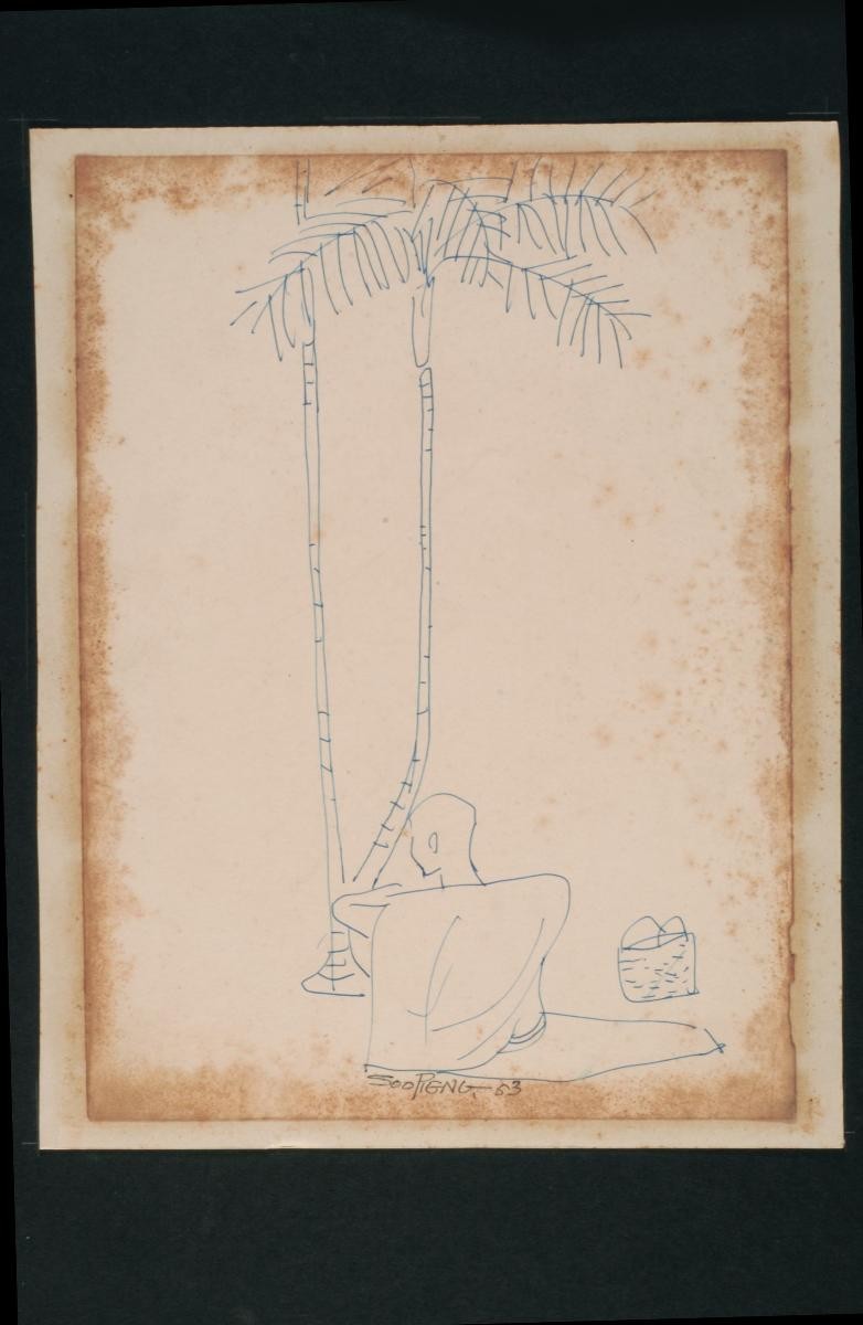 Untitled (Two Trees with Bald Man)