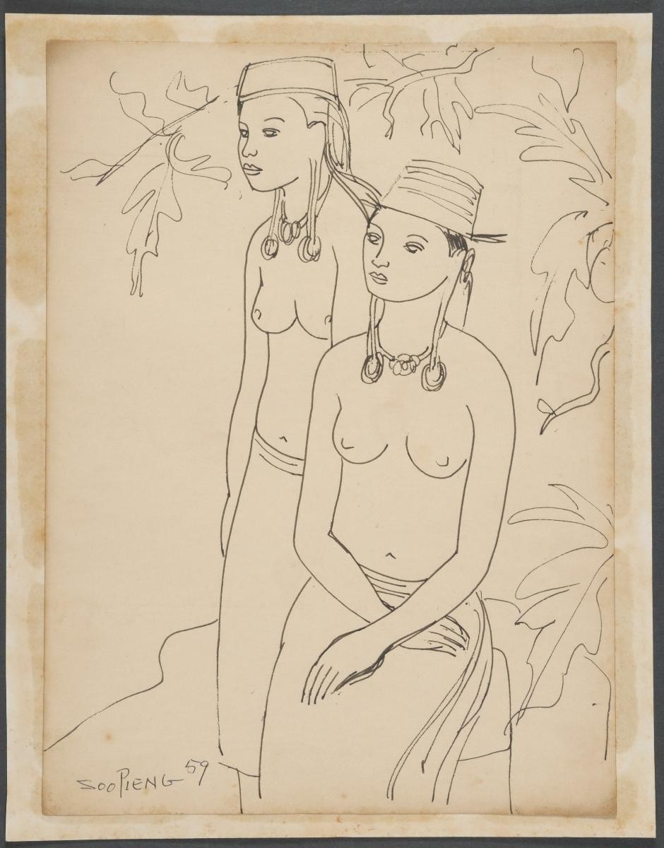 Untitled (Two Dayak Women Sitting by The Tree)