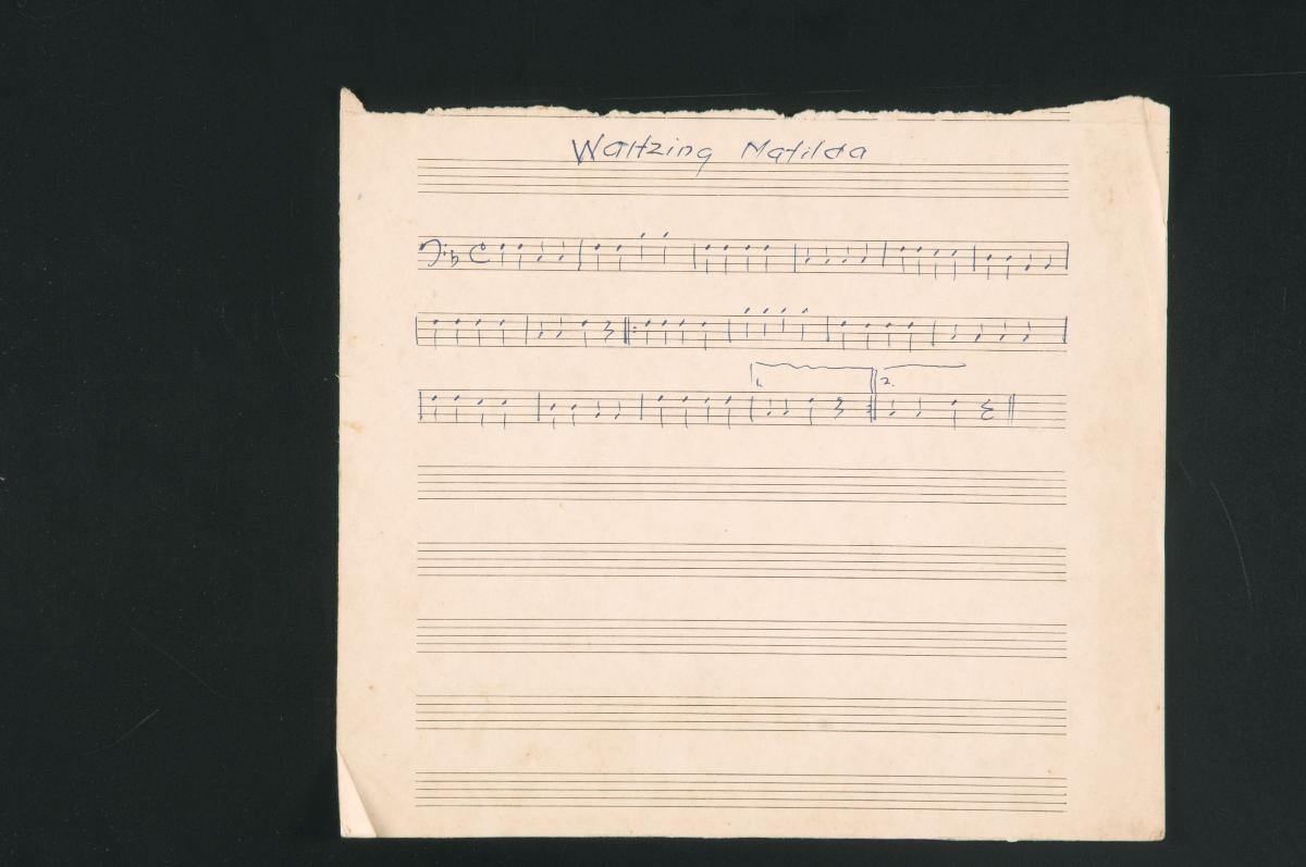 ‘Waltzing Matilda’ music score