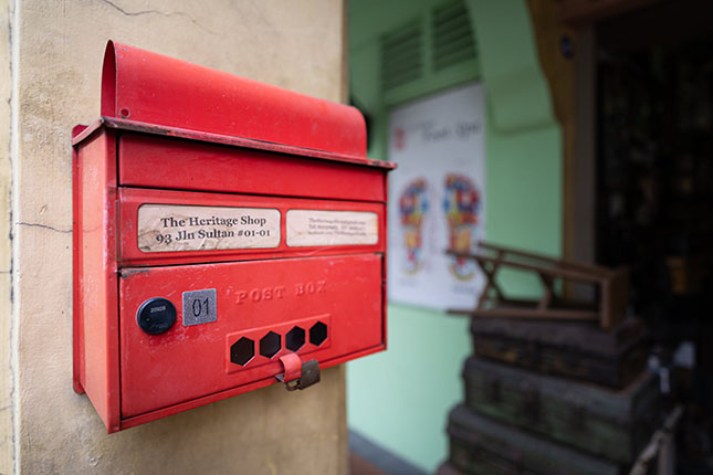 Mailbox of The Heritage Shop