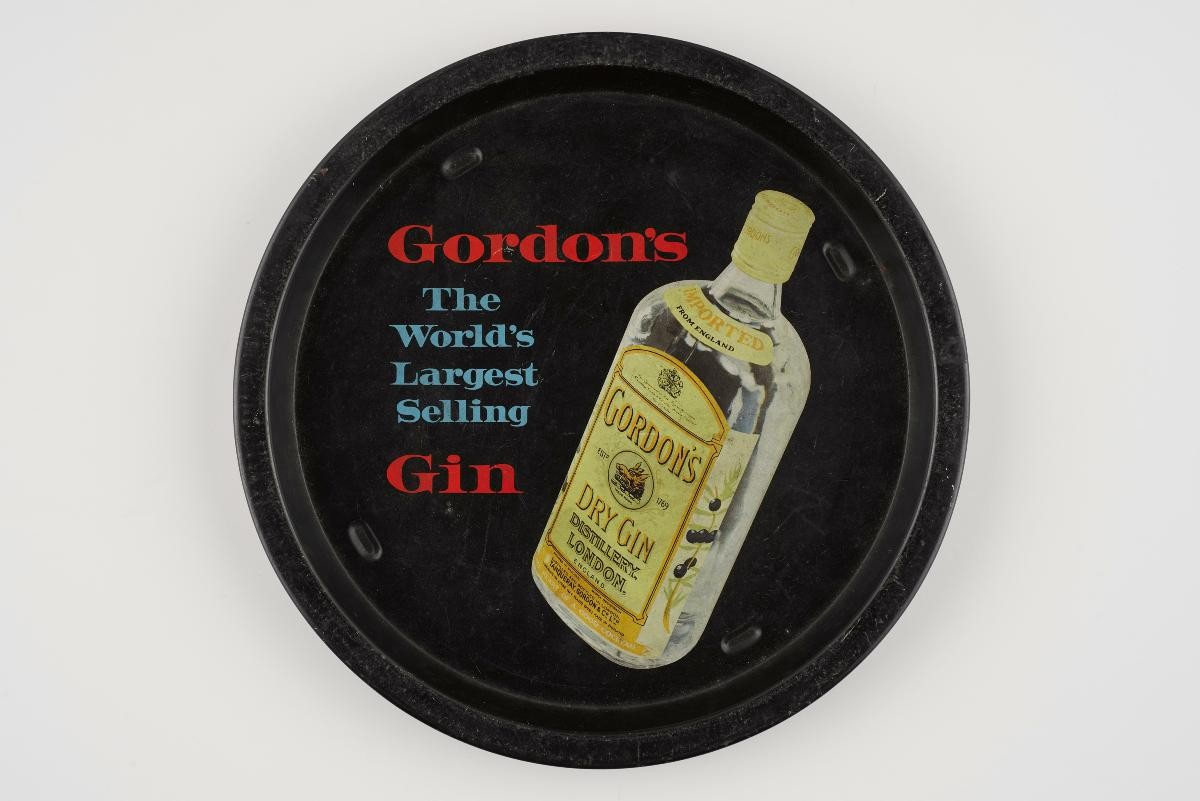 Gordon’s gin advertisement tray
