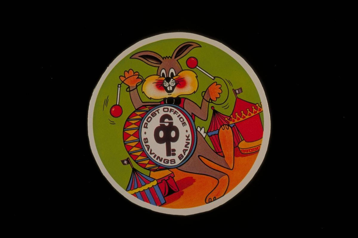 POSBank sticker for the National School Savings Campaign