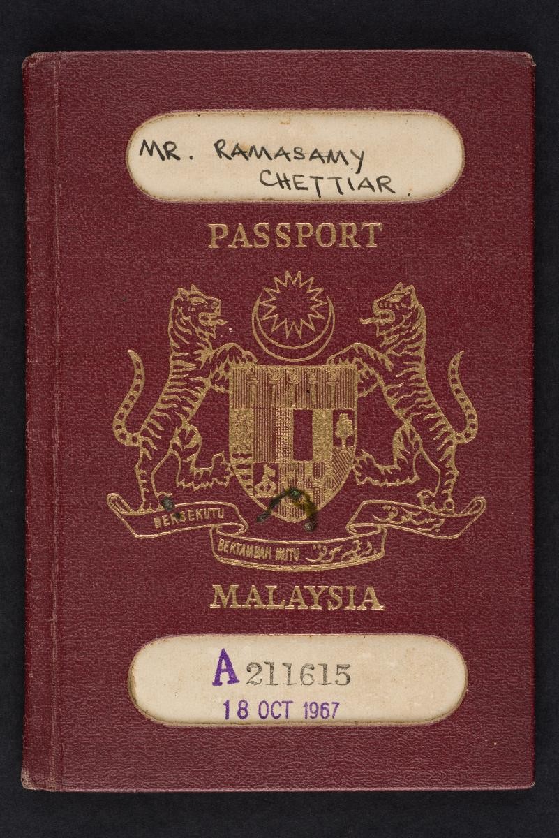 Passport of Ramasamy Chettiar, Citizen of Malaysia