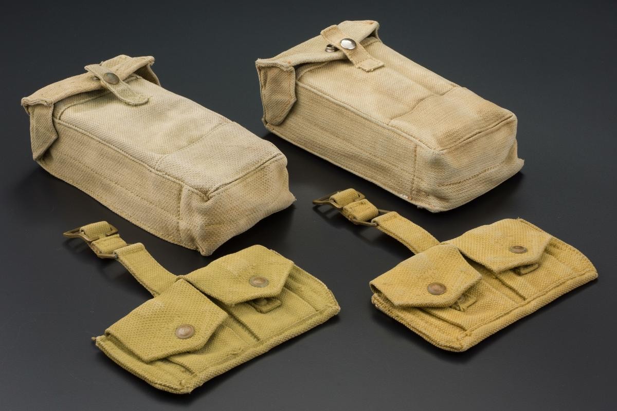 WWII British Army ammunition pouches and webbings