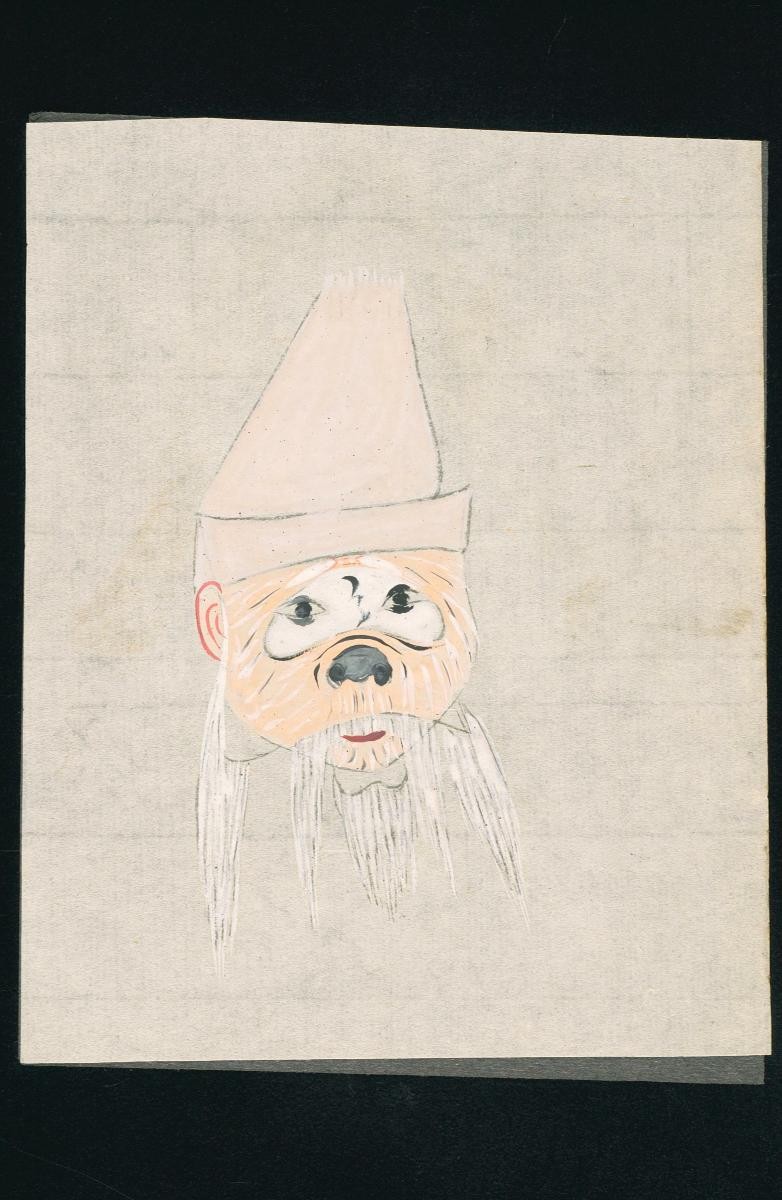 Opera face drawing of Da Gong