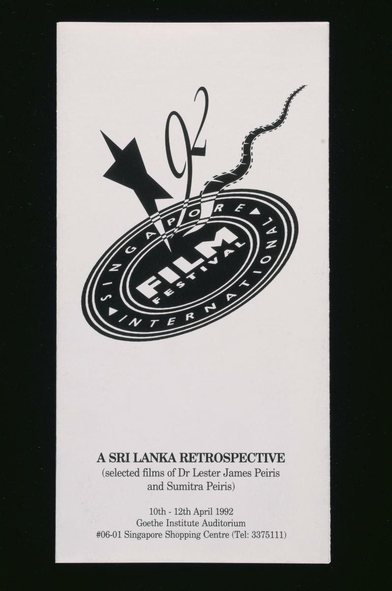 Programme booklet for a 5th Singapore International Film Festival event (‘A Sri Lanka Retrospective’)