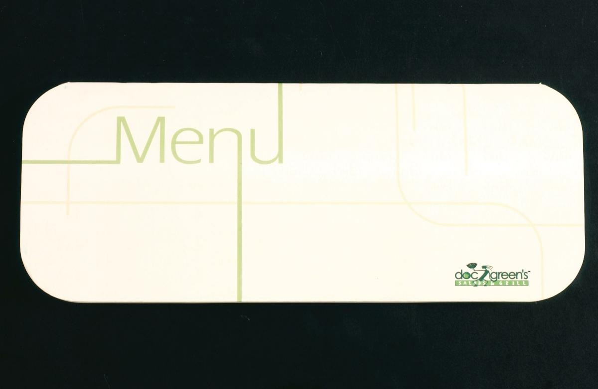 Menu from Doc Green's Salads & Grill