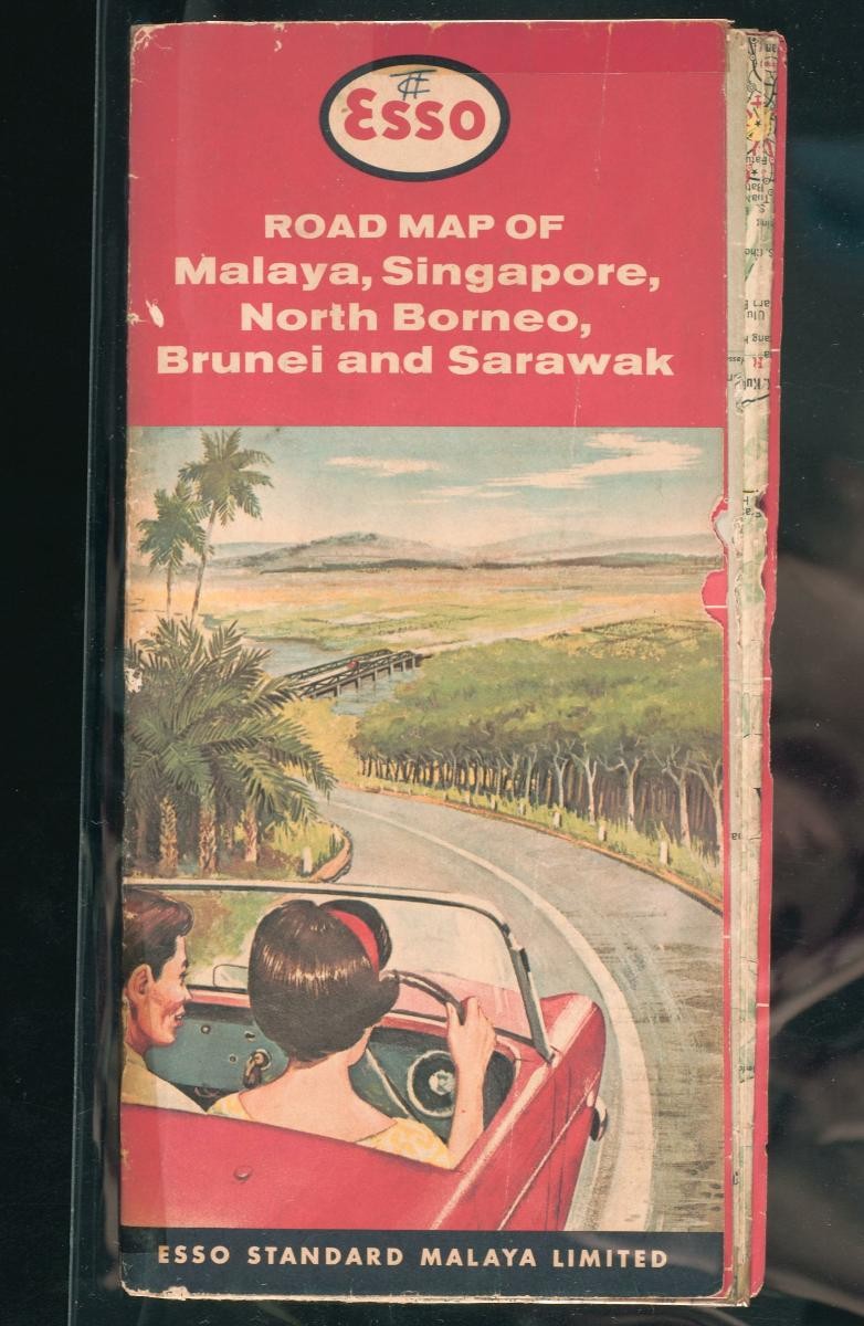 Road maps of Singapore, Malaysia, North Borneo, Brunei and Sarawak published by ESSO