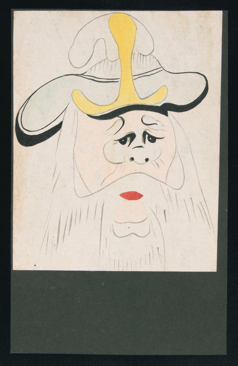 Opera face drawing of Qiao Fu (Woodcutter)