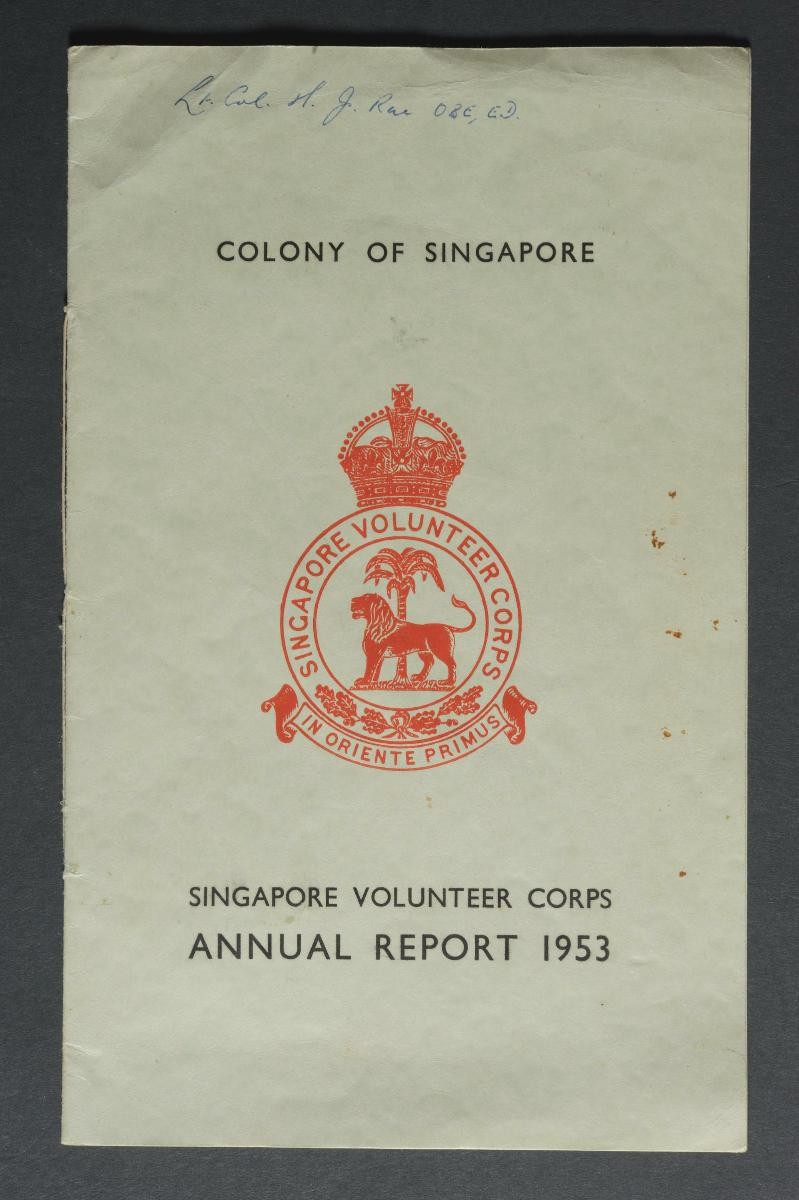 Singapore Volunteer Corps Annual Report 1953