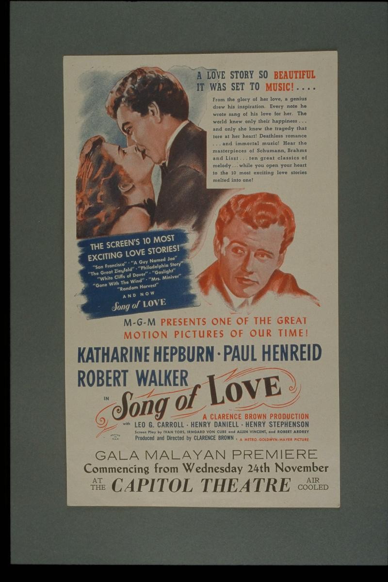 Movie poster for 'Song of Love'