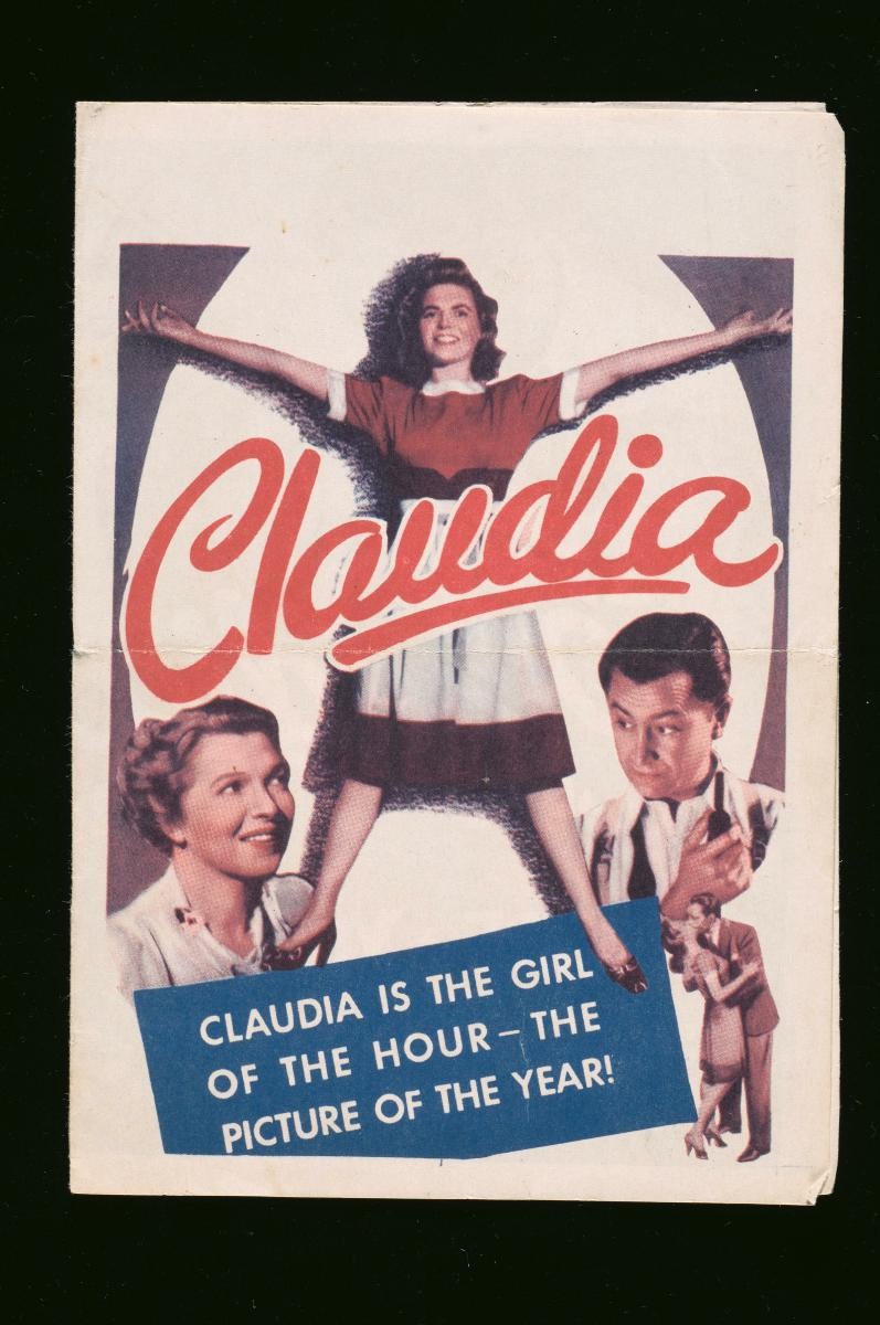 A flyer advertising a film entitled ‘Claudia’ during the BMA period