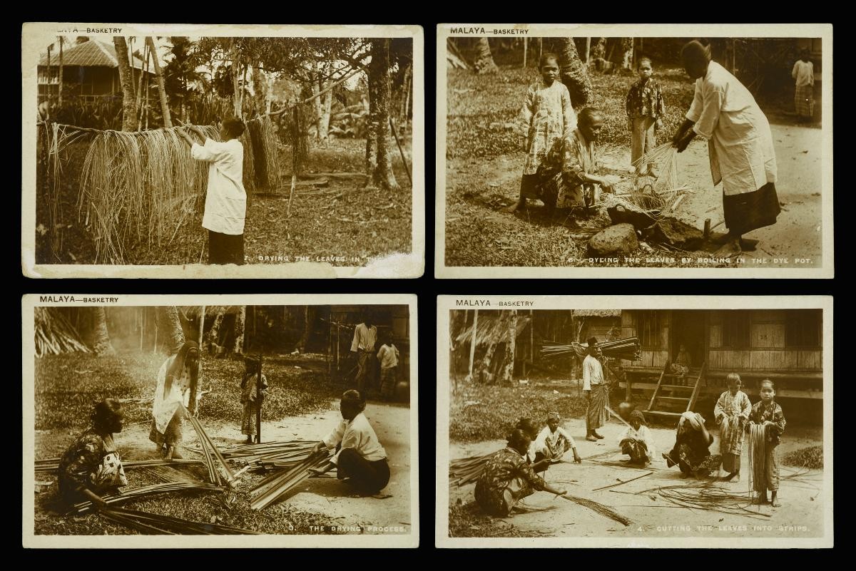 Set of four postcards on Malaya