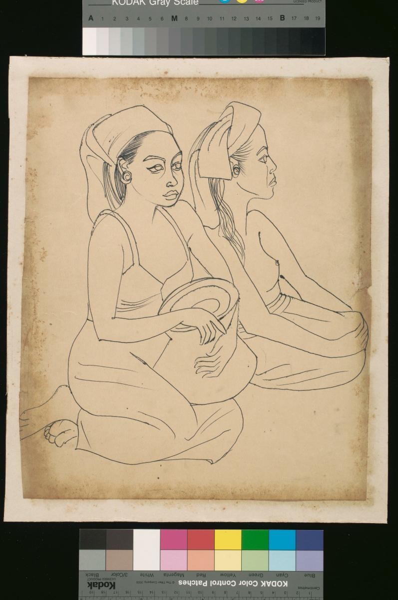 (Untitled) Woman Holding a Drum