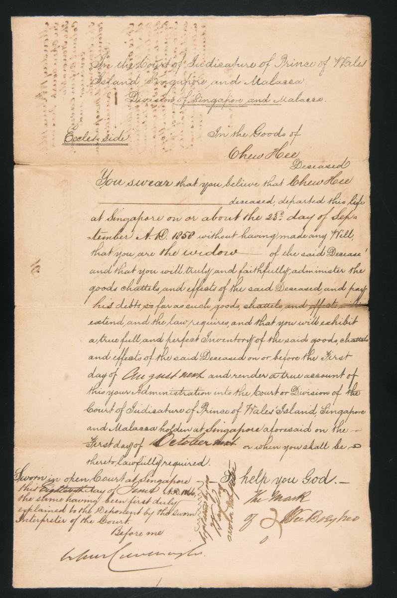 Oath sworn by Wee Boey Neo
