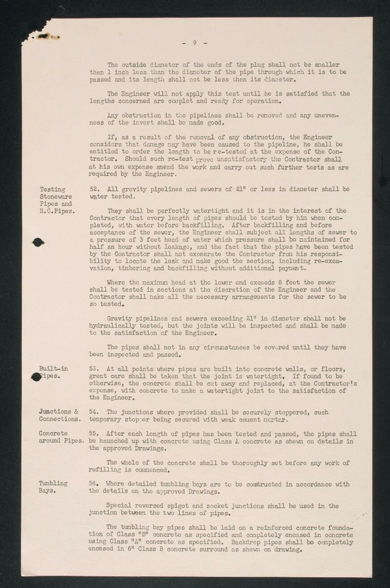 The Labour Front’s (LF) copy of municipal guidelines on pipe works