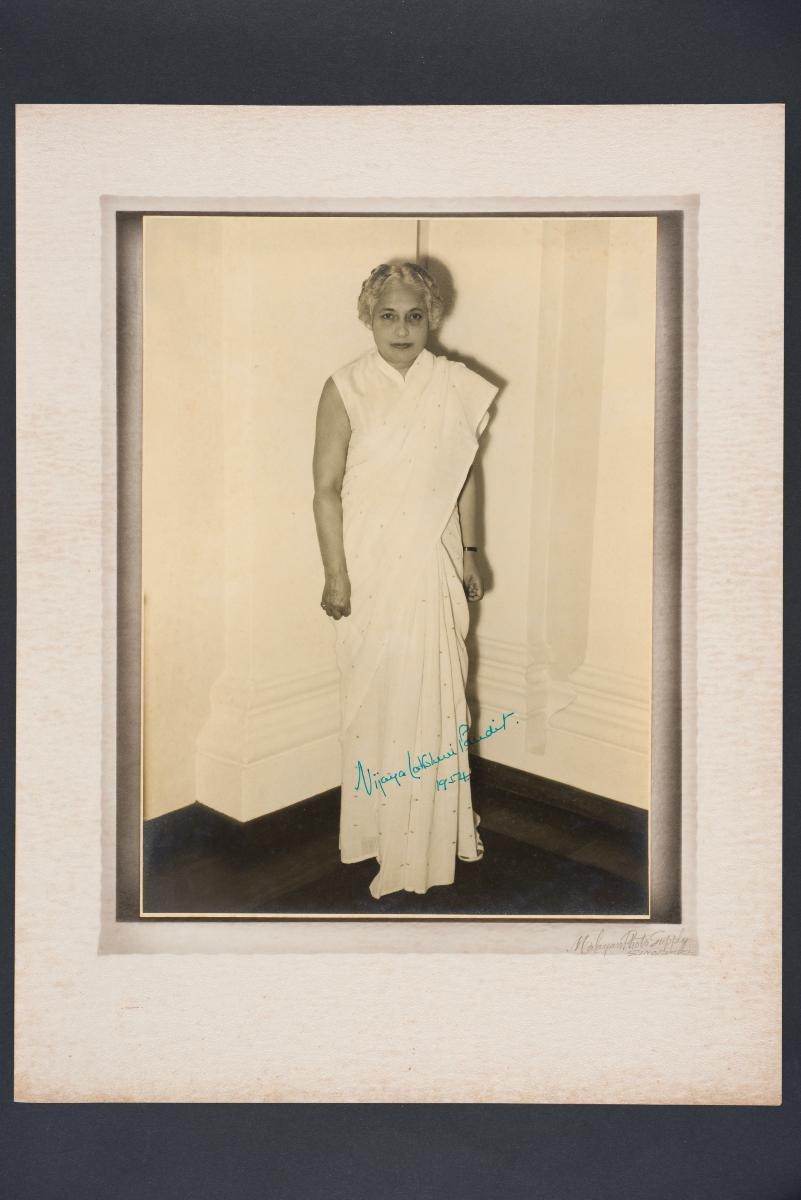 Photograph of Mrs Vijayalakshmi Pandit